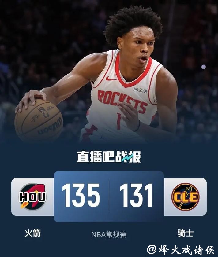 阿门23+14+10火箭双杀骑士 猛龙送老鹰4连败